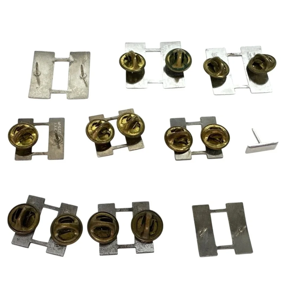 U.S. Military Captain Rank Insignia Pins (Double Bars) Armed Services Lot of 9